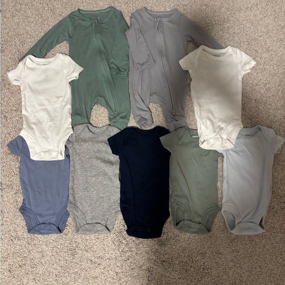 Carters Short Sleeve Bodysuit Cloud Island Long Sleeve Romper Newborn